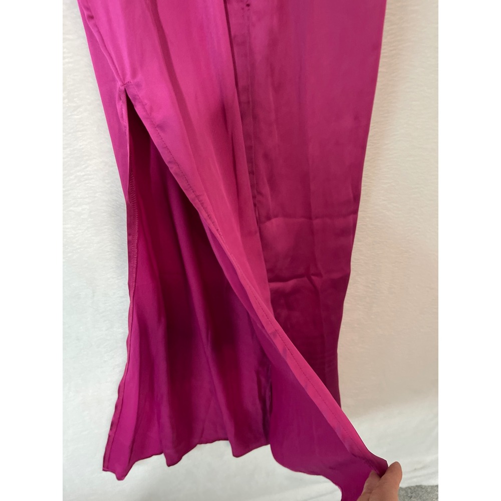 Princess Polly Lynsey Midi Dress Magenta Pink Satin Sweetheart Neck US 0 NEW - Picture 6 of 6